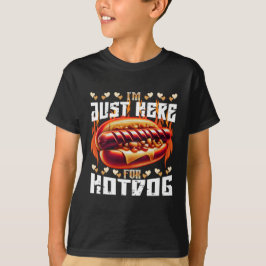 Camiseta solo estoy aquí para hotdog
