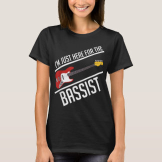Camiseta Sólo estoy aquí para la banda de guitarra de bajo 