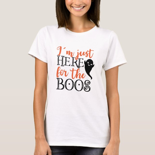 Camiseta Solo estoy aquí para la diversión de Boos Hallowee (Anverso)