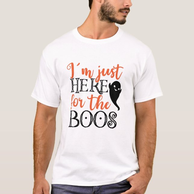 Camiseta Solo estoy aquí para la diversión de Boos Hallowee (Anverso)