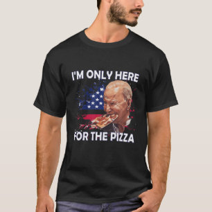 Camiseta Solo estoy aquí para la Pizza Joe Biden La Bandera