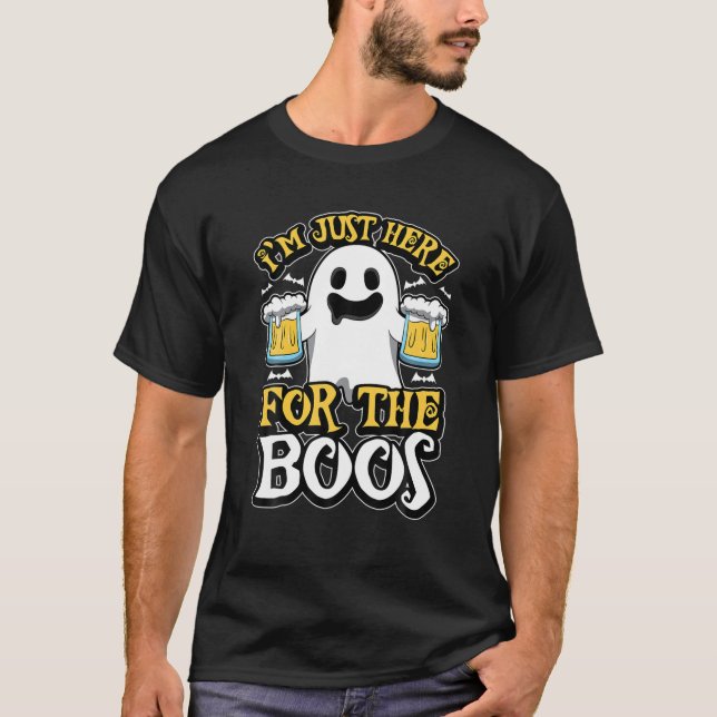 Camiseta Sólo estoy aquí para los boos - Booze fantasma - H (Anverso)