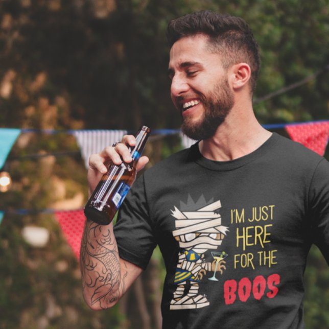 Camiseta "Solo estoy aquí para los BOOS" Famosa momia Hallo (Subido por el creador)