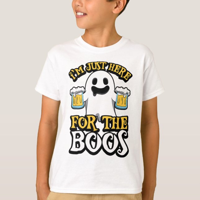 Camiseta Sólo estoy aquí para los chicos - Booze fantasma - (Anverso)