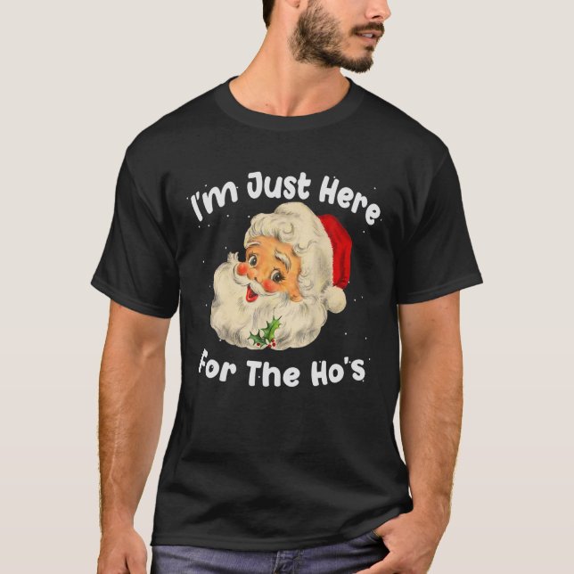 Camiseta Solo estoy aquí para los divertidos Navidades de H (Anverso)