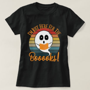 Camiseta Sólo estoy aquí para los libros Fantasma Libros Ha