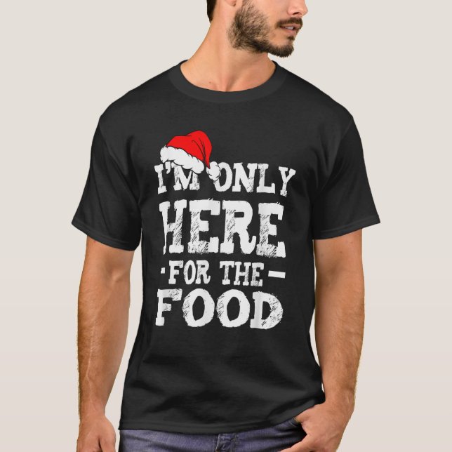 Camiseta Solo estoy aquí para los Navidades de comida diver (Anverso)