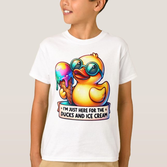 Camiseta Sólo estoy aquí para los patos y el crucero de hel (Anverso)