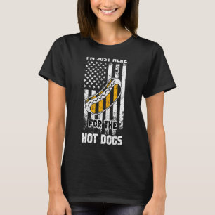 Camiseta Solo estoy aquí para los perros calientes Weiner