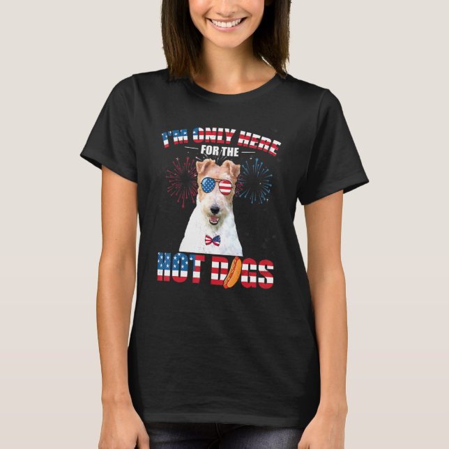 Camiseta Sólo Estoy Aquí Para Los Perros Calientes Wire Fox (Anverso)