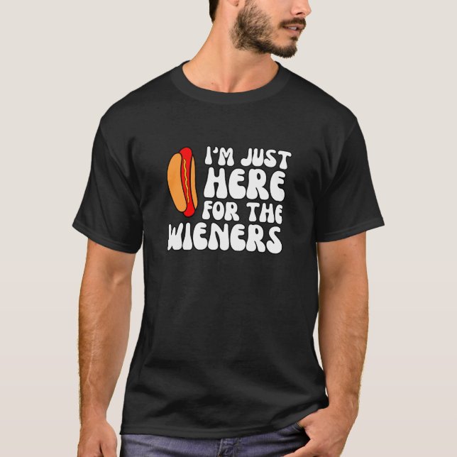 Camiseta Solo estoy aquí para los Wieners, amantes de los p (Anverso)