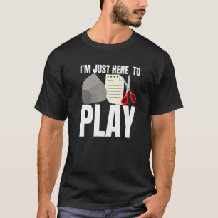 Camiseta Sólo estoy aquí para tocar tijeras de papel de roc