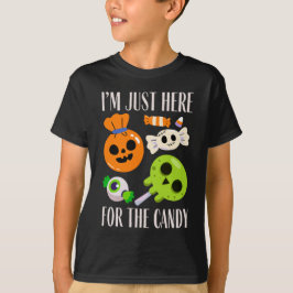 Camiseta solo estoy aquí por el caramelo de halloween diver
