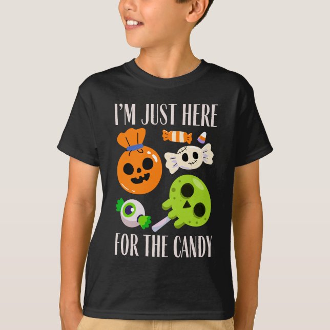 Camiseta solo estoy aquí por el caramelo de halloween diver (Anverso)