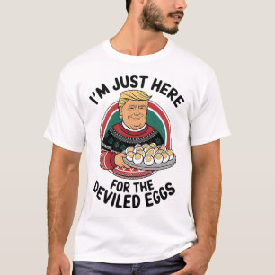 Camiseta Solo estoy aquí por el divertido Thanksgiv de los 