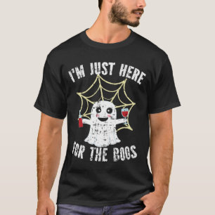 Camiseta Solo estoy aquí por el Fantasma divertida de Hallo