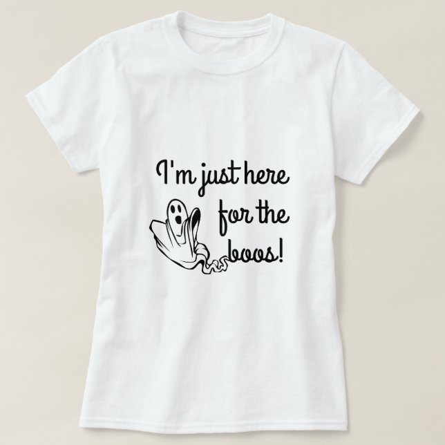 Camiseta Sólo estoy aquí por el fantasma gracioso (Diseño del anverso)