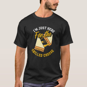 Camiseta Sólo estoy aquí por el gracioso Sandwic del queso 