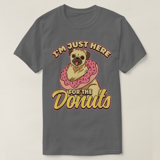 Camiseta Solo estoy aquí por el postre de Donuts Sloth Donu (Diseño del anverso)