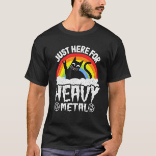 Camiseta Solo estoy aquí por Heavy Metal Satan Goth Cat Hea