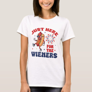 Camiseta Solo Estoy Aquí Por Las Salchichas, Barbacoa Retro