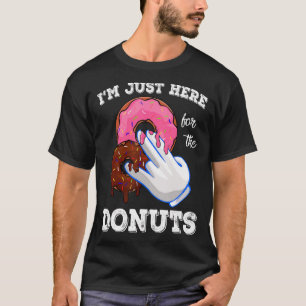 Camiseta Sólo estoy aquí por los donuts de cachorro de los 