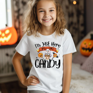Camiseta Sólo Estoy Aquí por los Dulces Feliz Halloween