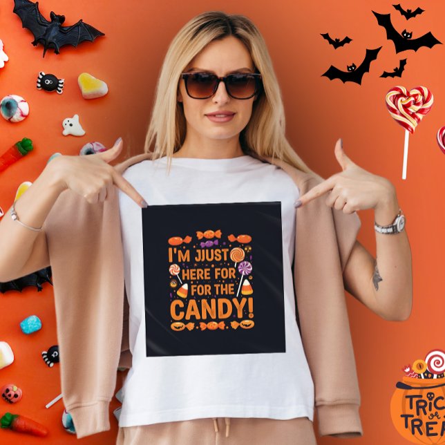 Camiseta ¡Sólo estoy aquí por los dulces! Halloween (Halloween Matching Family | i'm just here for the candy !)