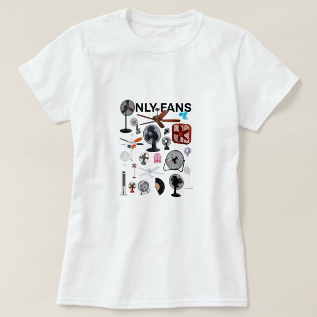 Camiseta sólo fans lindo y divertido diseño de ventilador (Diseño del anverso)