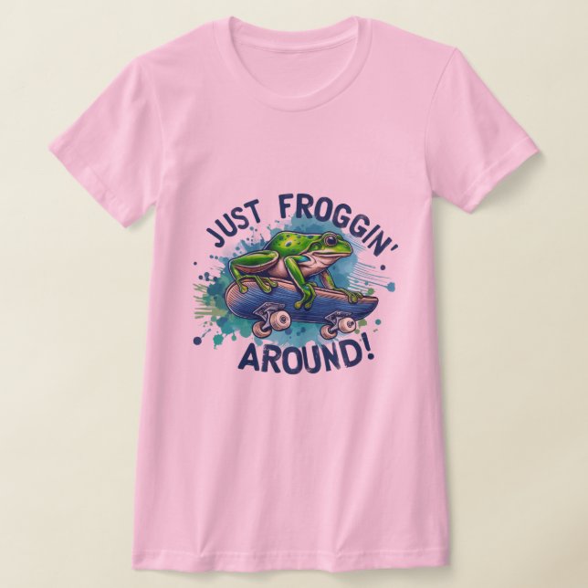 Camiseta 🐸 Solo Froggin’ A Su Alrededor - Tee divertido (Distribución)