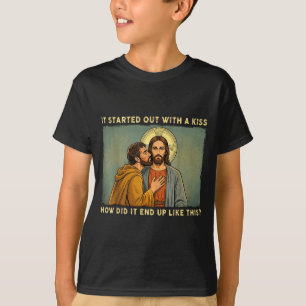 Camiseta Sólo fue un beso jesus &amp; judas meme divertido