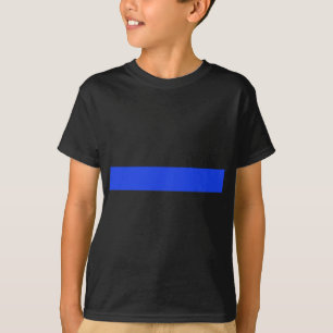 Camiseta Sólo fuente delgada de línea azul