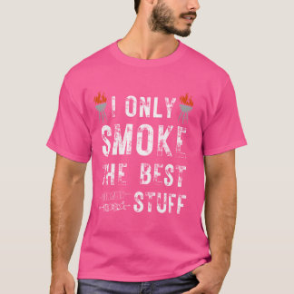 Camiseta Solo fumo las mejores cosas, parrillada de carne d
