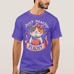Camiseta Solo gato peachy retro melocotón fruta de verano