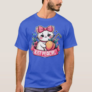 Camiseta Solo gato peachy retro melocotón fruta de verano