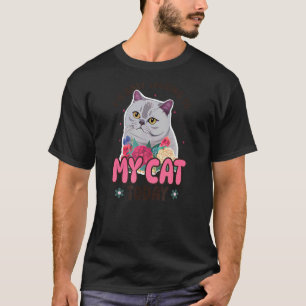 Camiseta Solo Habla Con Mi Mamá Gata British Shorthair
