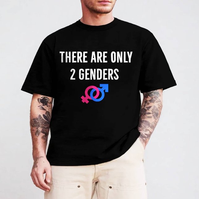 Camiseta Solo hay dos géneros (Only 2 genders, male, female, Trump quote, conservative , biology truth, patriotic , God creation)