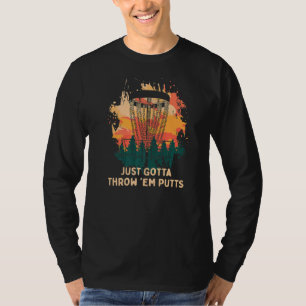 Camiseta Sólo hay que tirarles un Humor de golf de disco