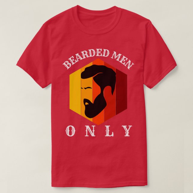 Camiseta Solo hombres con barba 84 (Diseño del anverso)