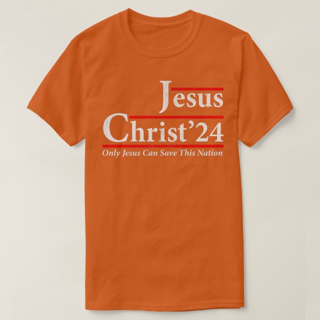 Camiseta Sólo Jesús Puede Salvar A Esta Nación Jesucristo 2 (Diseño del anverso)