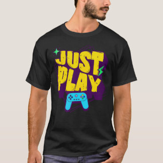 Camiseta Solo Juega Videojuegos Comico Jugador De Consola P