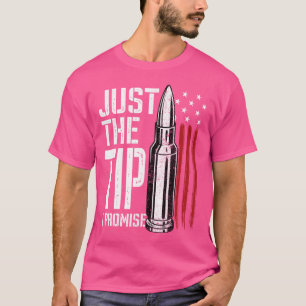 Camiseta Solo La Punta Lo Prometo Bala Bandera Americana Pi