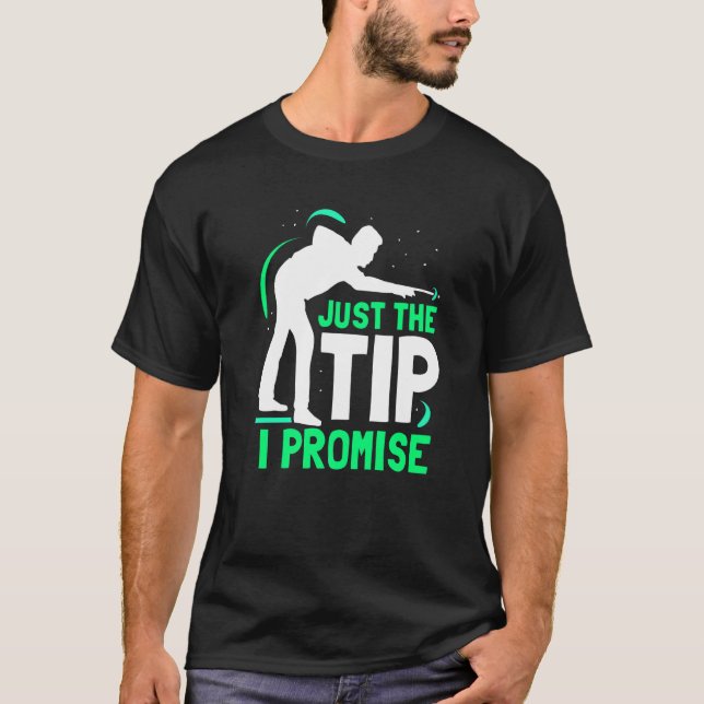 Camiseta Solo La Punta Que Prometo Billard Billiard Player  (Anverso)