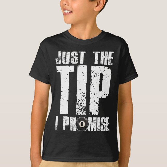 Camiseta Solo La Punta Que Prometo Billiards Funny 8 Ll Poo (Anverso)