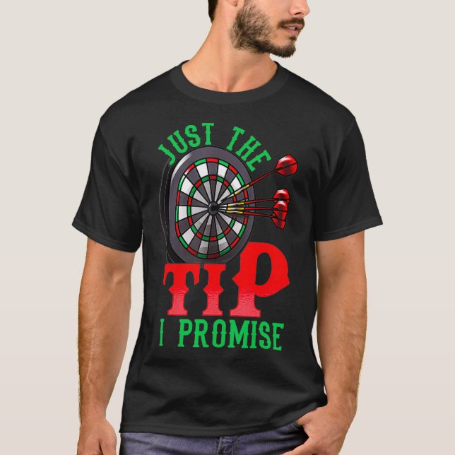 Camiseta Solo la punta que prometo Darts Pun Funny Dart (Anverso)