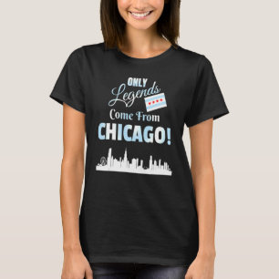Camiseta Sólo Las Leyendas Llegan Del Chicago Skyline Y