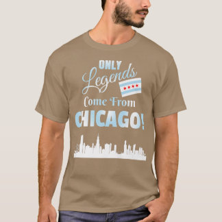 Camiseta Sólo Las Leyendas Llegan Del Chicago Skyline Y