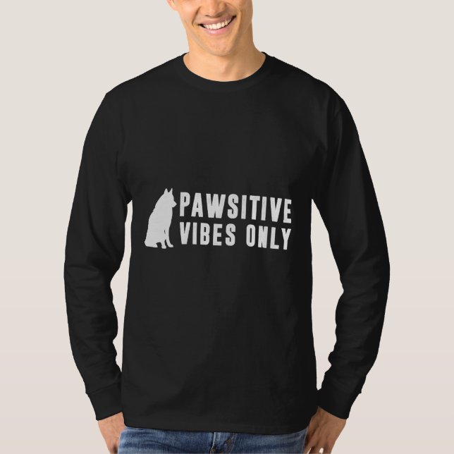 Camiseta Sólo las vibraciones positivas de Husky (Anverso)