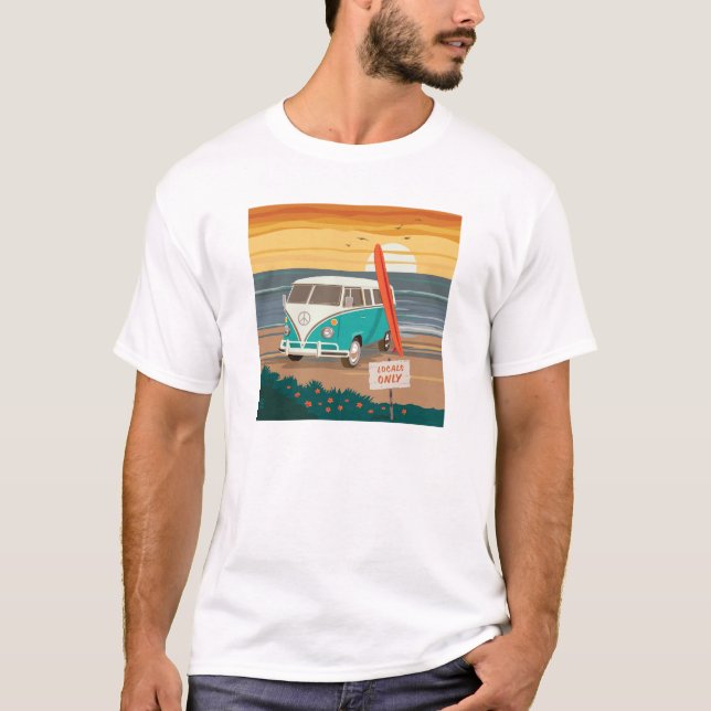 Camiseta Sólo locales | VW Surf Van (Anverso)