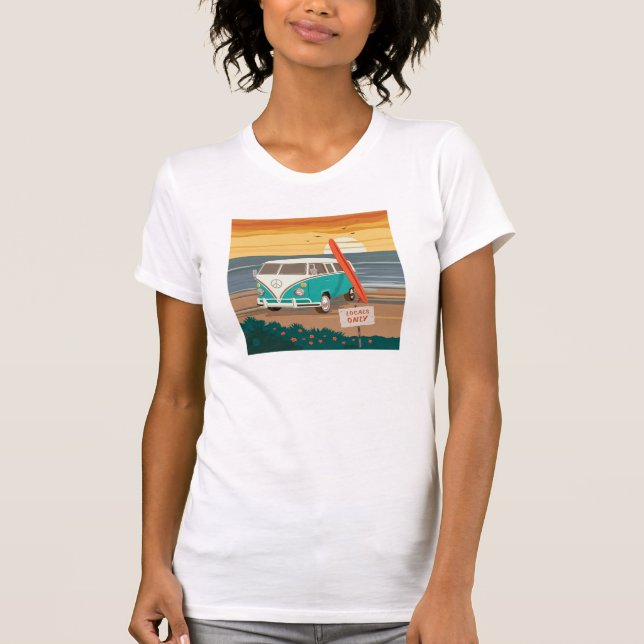 Camiseta Sólo locales | VW Surf Van (Anverso)